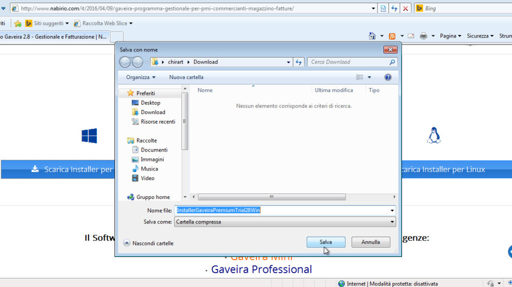 Salvataggio Installer Gaveira Programma Gestionale