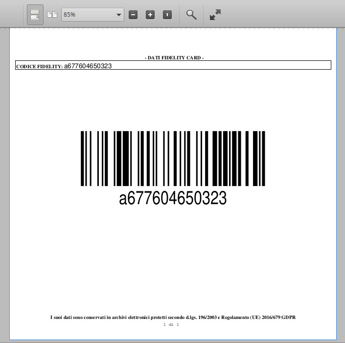 fidelity card in formato pdf