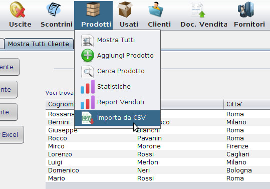 come importare prodotti o clienti nel software gestionale magazzino e fatturazione