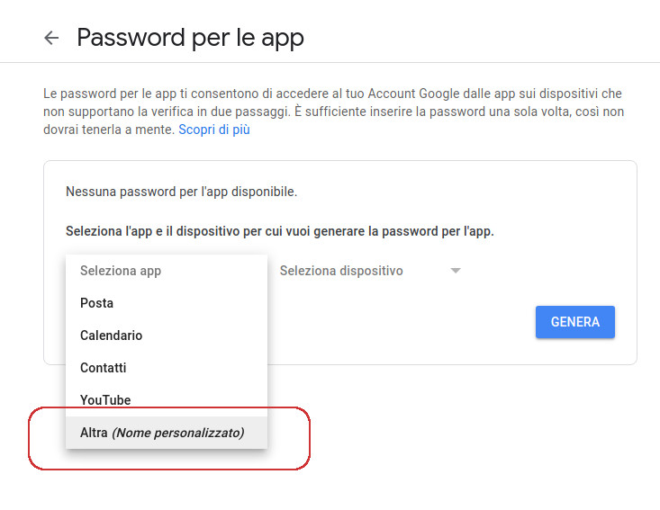 Impostare Gmail su Gaveira software magazzino e fatture il migliore in italia