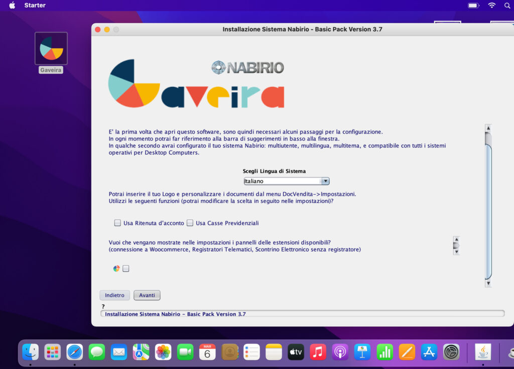 04 Gaveira Software Gestionale Magazzino e Fatturazione primo avvio da alias scrivania