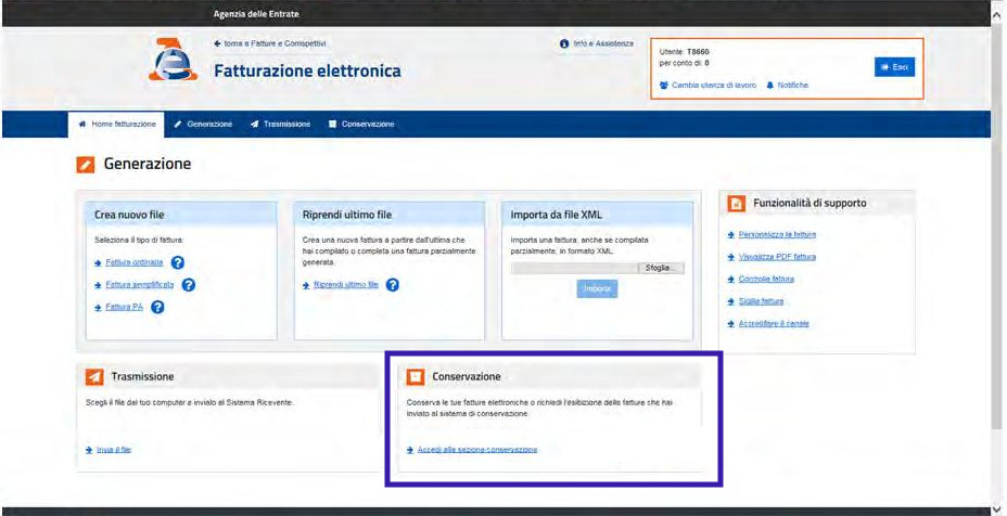 conservazione servizio gratuito senza canoni senza abbonamenti e zero costi accesso e utilizzo fatture elettroniche e note emesse e ricevute