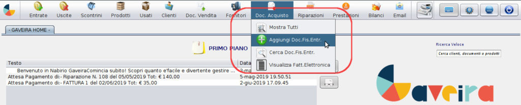 Creare un Ordine per i Fornitori