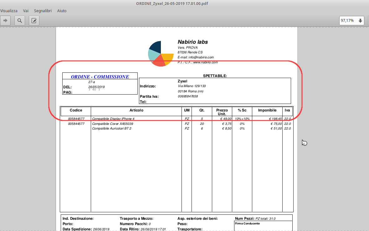 Creare Ordini per i Fornitori Invio Ordine al Fornitore per Email