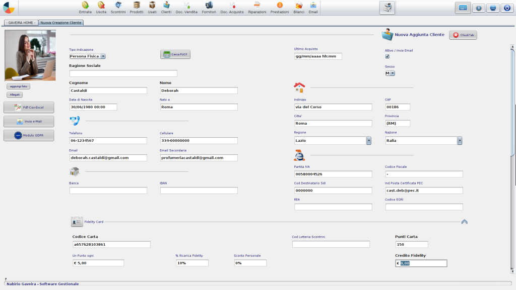 Gestione Clienti Gestire i Clienti Scheda Cliente