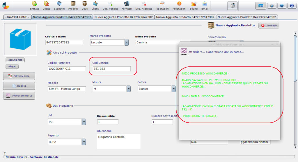 Variazione Creata su woocommerce da nabirio