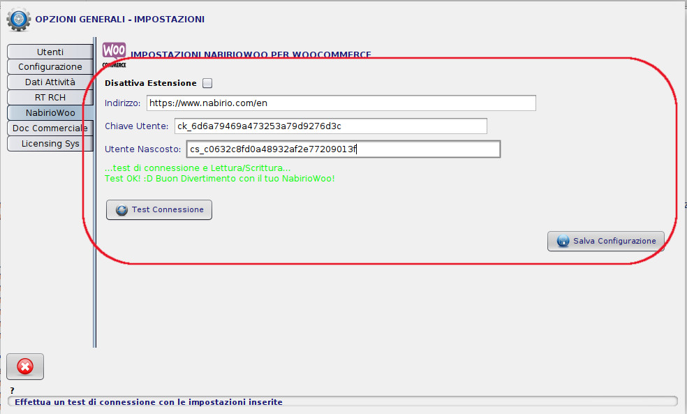 impostazione negozio woocommerce nabirio