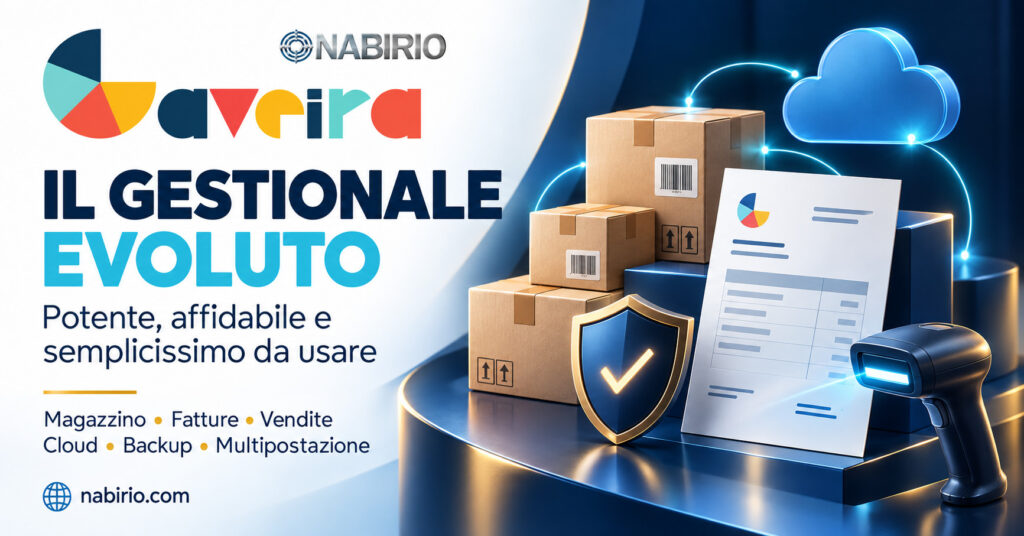 Nabirio Gaveira gestionale moderno per magazzino, fatture e vendite con Cloud, backup e multipostazione